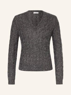 Brunello Cucinelli Sweter Z Dodatkiem Moheru I Nitami grau