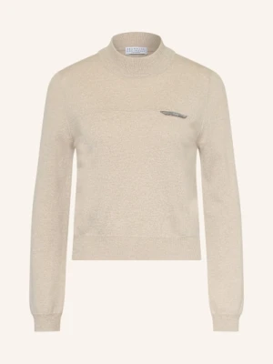 Brunello Cucinelli Sweter Z Kaszmiru Collo Alto grau