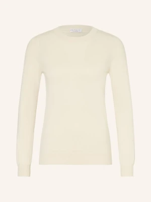 Brunello Cucinelli Sweter Z Kaszmiru Z Kamieniami Ozdobnymi beige