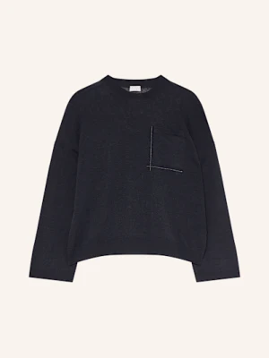 Brunello Cucinelli Sweter Z Lnu blau