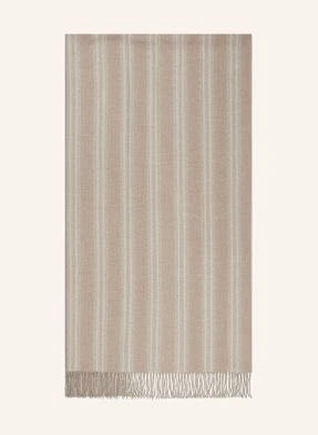 Brunello Cucinelli Szal Kaszmirowy Z Błyszczącą Przędzą beige