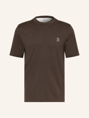 Brunello Cucinelli T-Shirt braun CIEMNOBRĄZOWY