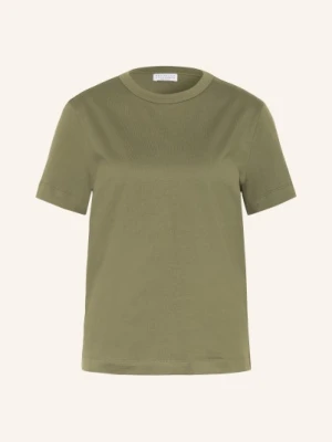 Brunello Cucinelli T-Shirt Z Obszyciem Ozdobnymi Kamykami gruen
