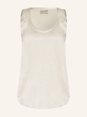Brunello Cucinelli Top Z Jedwabiu beige