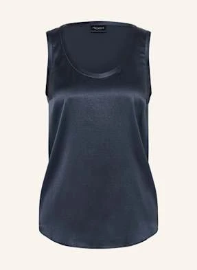 Brunello Cucinelli Top Z Jedwabiu blau