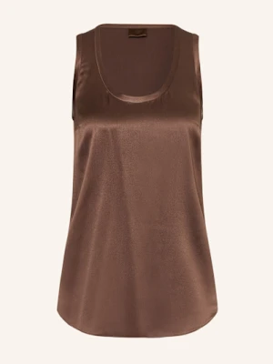 Brunello Cucinelli Top Z Jedwabiu braun