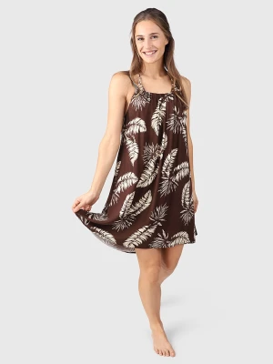 Brunotti Sukienka "Isla-Palm" w kolorze brązowym rozmiar: L