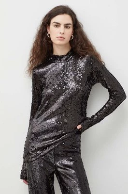 Bruuns Bazaar bluzka damska kolor czarny gładka