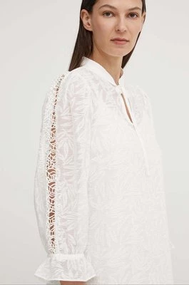 Bruuns Bazaar bluzka MacluraBBImiras blouse damska kolor biały gładka BBW3995