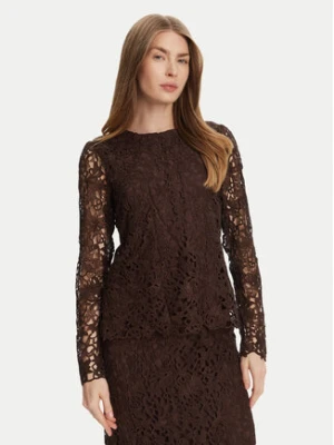 Bruuns Bazaar Bluzka Sago Wini BBW4516 Brązowy Slim Fit