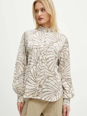 Bruuns Bazaar koszula AcaciaBBMeras shirt damska kolor beżowy regular BBW4179