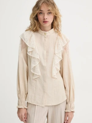 Bruuns Bazaar koszula z domieszką lnu