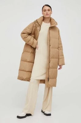 Bruuns Bazaar kurtka puchowa damska kolor beżowy zimowa