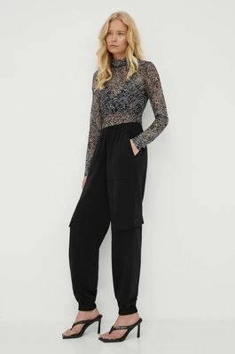 Bruuns Bazaar spodnie Brassica Cilla damskie kolor czarny proste high waist