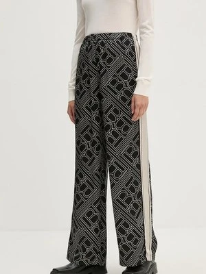 Bruuns Bazaar spodnie FloretBBRina pants damskie kolor czarny proste high waist BBW4151