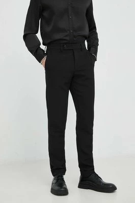 Bruuns Bazaar spodnie KarlSus Basic Pants męskie kolor czarny dopasowane