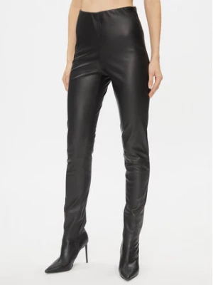 Bruuns Bazaar Spodnie z imitacji skóry Christa BBW3601 Czarny Slim Fit