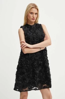 Bruuns Bazaar sukienka ClarkiaBBChi dress kolor czarny mini rozkloszowana BBW4180