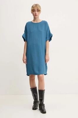 Bruuns Bazaar sukienka CressBBGigi dress kolor turkusowy mini oversize BBW3477N