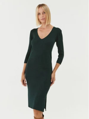 Bruuns Bazaar Sukienka dzianinowa Anemones Debbi BBW3520 Zielony Slim Fit