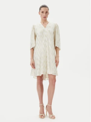 Bruuns Bazaar Sukienka koktajlowa BBW4579 Beżowy Regular Fit