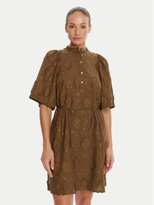 Bruuns Bazaar Sukienka koszulowa Canterbury Imilia BBW4504 Brązowy Straight Fit