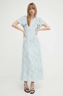Bruuns Bazaar sukienka OdiaBBMajly dress kolor niebieski maxi rozkloszowana BBW3951