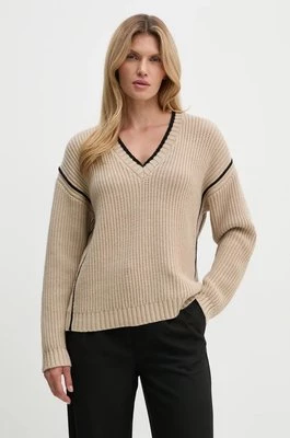 Bruuns Bazaar sweter SimonaBBBenia knit damski kolor beżowy ciepły BBW4100