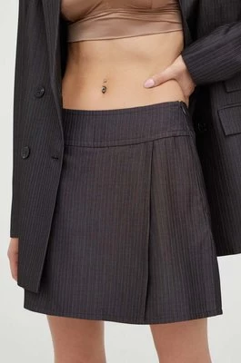 Bruuns Bazaar szorty damskie kolor czarny wzorzyste high waist