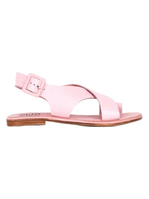 Bueno Skórzane sandały w kolorze jasnoróżowym rozmiar: 40