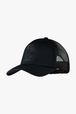 Buff czapka z daszkiem kolor czarny z nadrukiem 131403