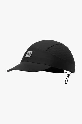 Buff czapka z daszkiem kolor czarny z nadrukiem