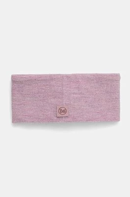 Buff opaska na głowę wełniana MERINO FLEECE kolor różowy 129451