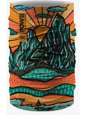 Buff Szal-koło w kolorze pomarańczowo-turkusowym rozmiar: onesize