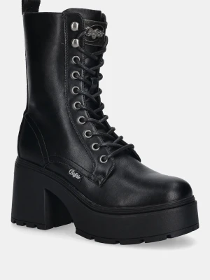 Buffalo botki Mila Lace Up Mid czarny