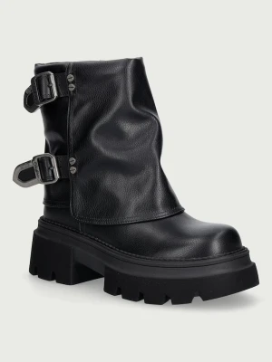 Buffalo botki motocyklowe damskie Mave Fold Mid czarny