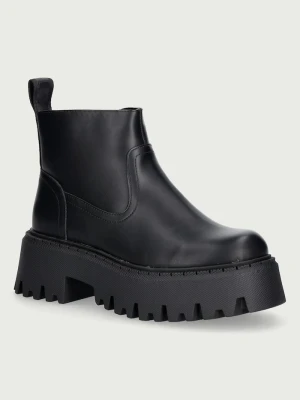 Buffalo botki na platformie damskie Aspen Boot Short czarny