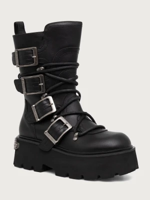 Buffalo kozaki damskie Brake Biker Hi czarny