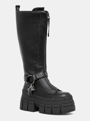 Buffalo kozaki Gospher Biker Hi kolor czarny na platformie 1270131-BLK