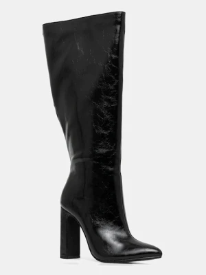 Buffalo kozaki July Boot Hi damskie kolor czarny na słupku 1292055-BLK