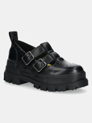 Buffalo mokasyny Aspha Jane Heart damskie kolor czarny na platformie 1620031-BLK