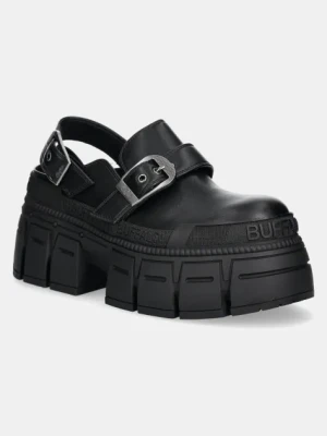 Buffalo mokasyny Gospher Clog Snd damskie kolor czarny na platformie 1624085-BLK