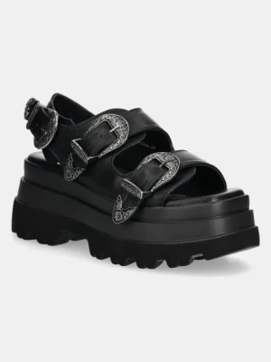 Buffalo sandały Jupiter Ari West damskie kolor czarny na platformie 1602261-BLK