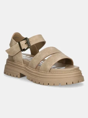 Buffalo sandały Lennox Ts Sandal damskie kolor beżowy na platformie 1602275-BEI