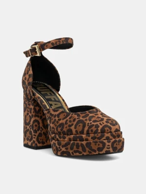 Buffalo szpilki May Dorsay kolor brązowy na słupku 1290209-LEO