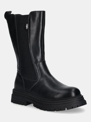 Buffalo sztyblety Lennox Chelsea Hi kolor czarny na platformie 1270136-BLK