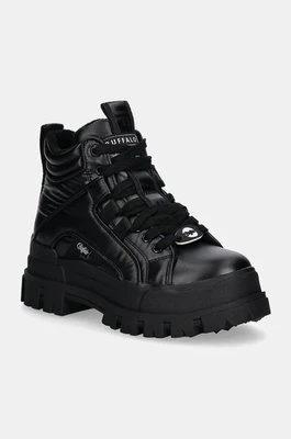 Buffalo workery Aspha Nc Mid damskie kolor czarny na platformie 1622499-BLK