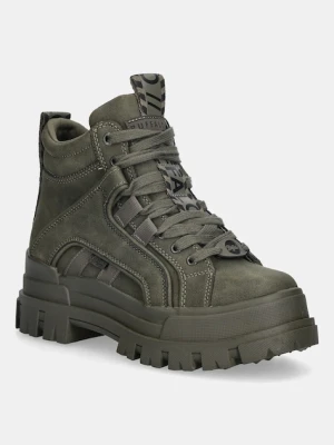 Buffalo workery Aspha Nc Mid kolor zielony na platformie 1622602-KHA