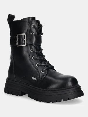 Buffalo workery Lennox Lace Up Mid damskie kolor czarny na platformie lekko ocieplone 1622610-BLK