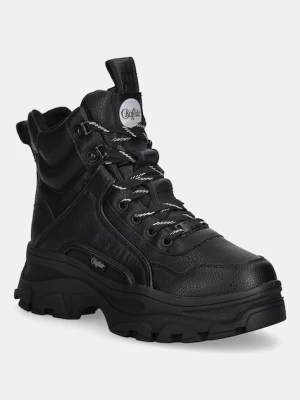 Buffalo workery Venom Mid damskie kolor czarny na platformie 1622618-BLK